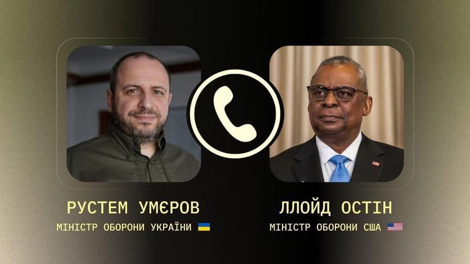 Рустем Умеров обговорив з Ллойдом Остіном підтримку України в питанні безпеки та підготовку до засідання «Рамштайн».