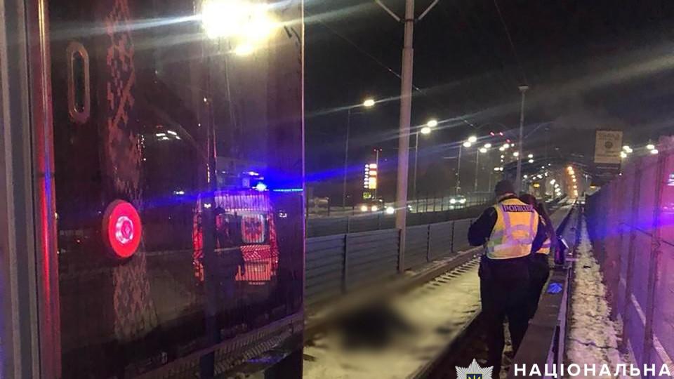 In Kyiv, a tram fatally struck a pedestrian in the Svyatoshyn district.